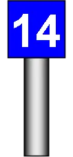 B-MOD - Kilometer palen