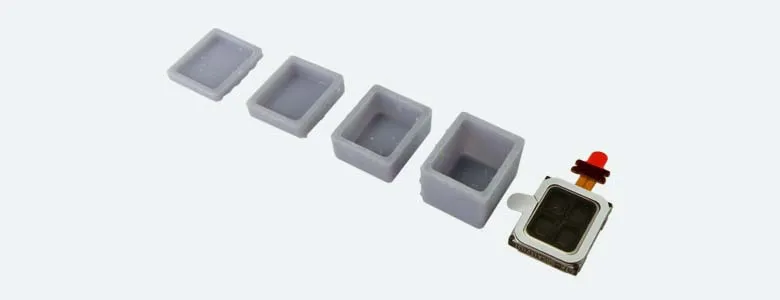 [ESU50352] ESU Speaker 10 x 12 x 3.5 mm, square, 6 Ohms, met soundchamber set