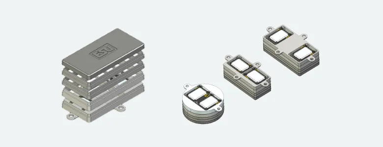 [ESU50340] ESU Speaker set, Dual 11x15mm, Modular Soundbox kit for 28mm, 20x40mm, 16x35mm