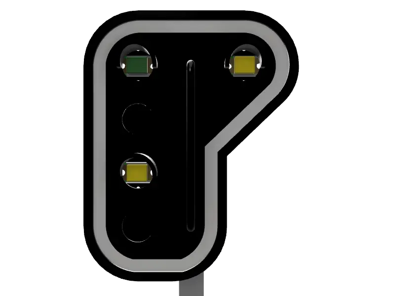 [B-SG-2N3] Waarschuwingssein (Normaalspoor, Type 2)